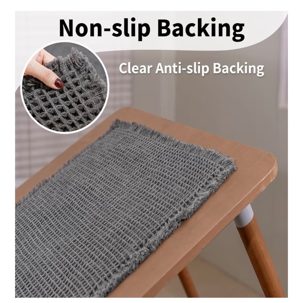 Waffle Bath Mat - 18'' x 30'', Dark Grey - Picture 5 of 10